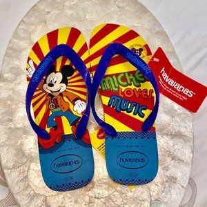 Havaianas Disney Mickey Mouse Special 90th Anniversary Edition Flip Flops NWT